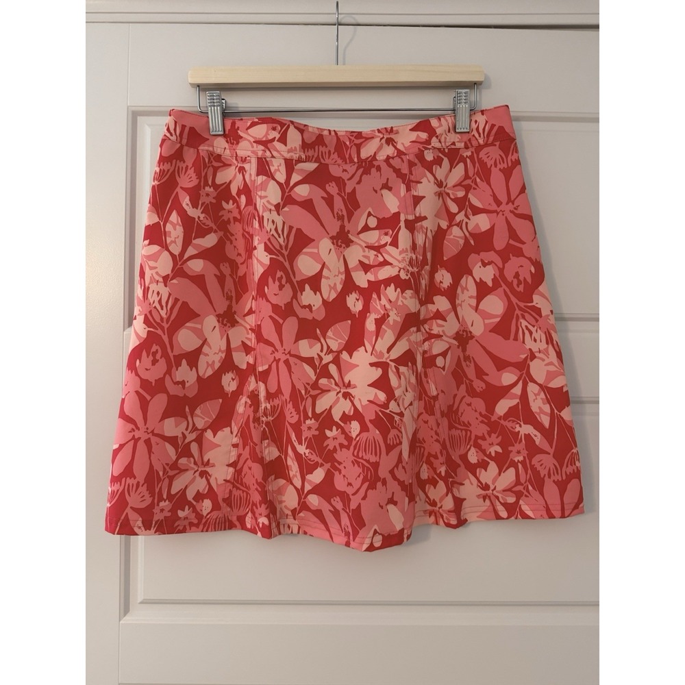 Rip Skirt Hawaii Length 2 Floral Print Size L Pink Wrap Skirt Tropical Beach